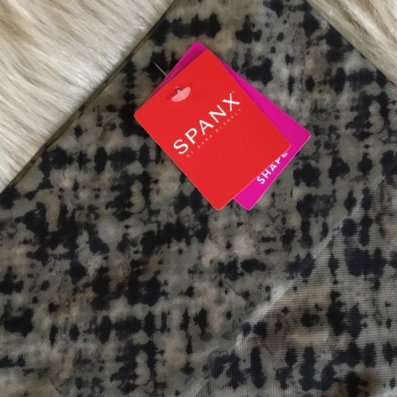Spanx Cropped Lamn Leggings Gray Watercolor XS NWT - Picture 3 of 4